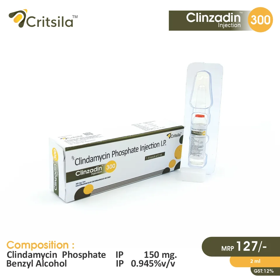 Clindamycin 300mg Injection at Best Price in PCD Pharma Franchise for Antibiotics and Bacterial Infections.